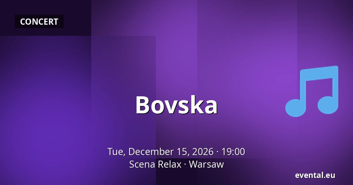 Bovska — Scena Relax, Warsaw