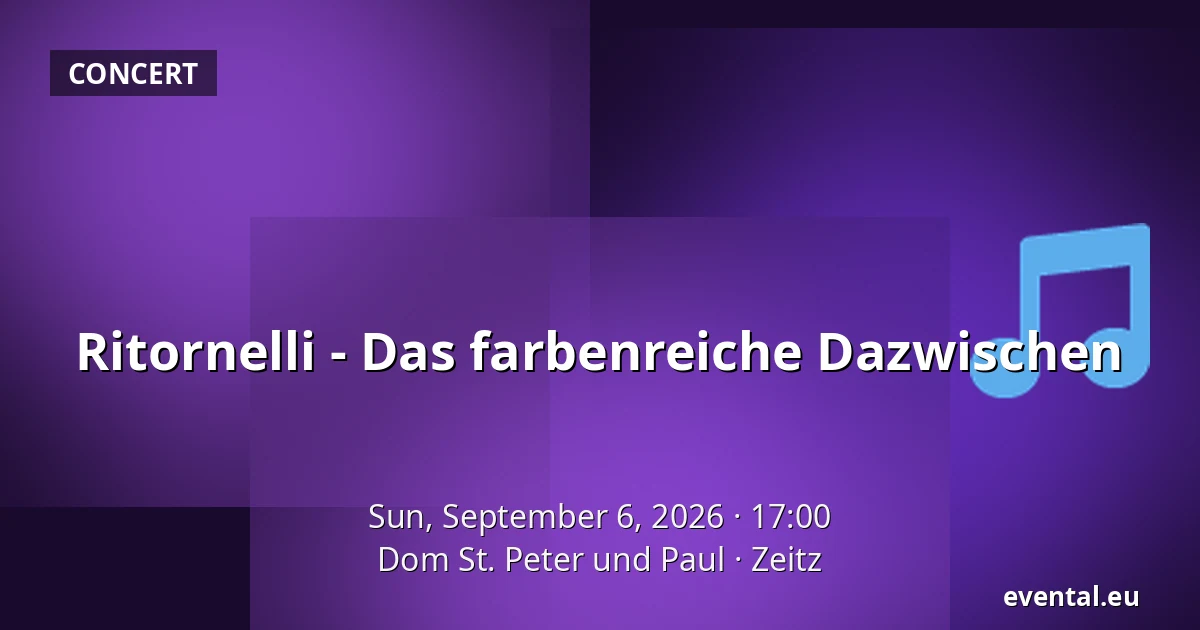 Ritornelli - Das farbenreiche Dazwischen — Dom St. Peter und Paul, Zeitz