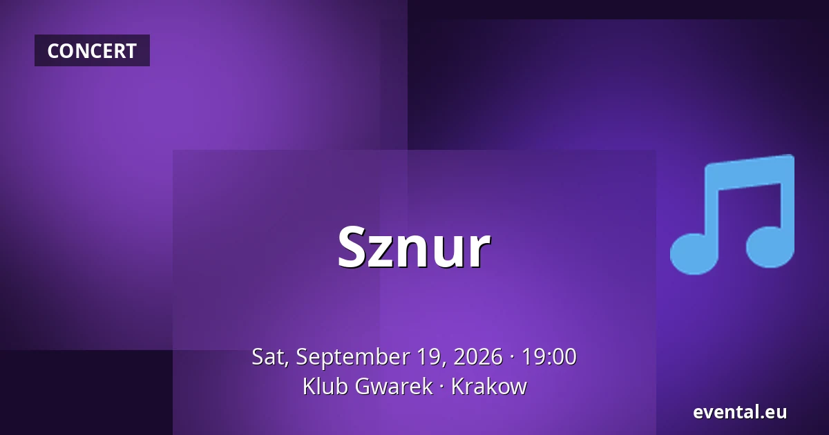 Sznur — Klub Gwarek, Krakow