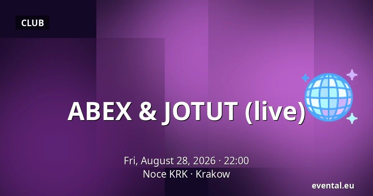 ABEX & JOTUT (live) — Noce KRK, Krakow