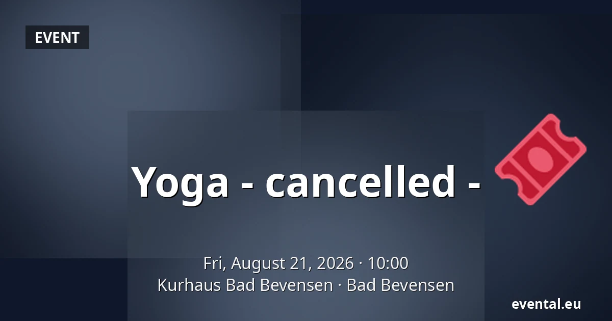 Yoga - cancelled - — Kurhaus Bad Bevensen, Bad Bevensen