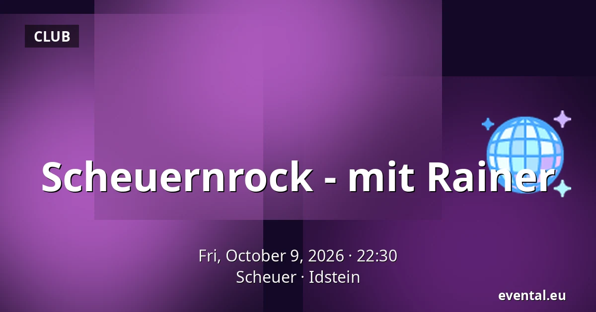 Scheuernrock - mit Rainer — Scheuer, Idstein
