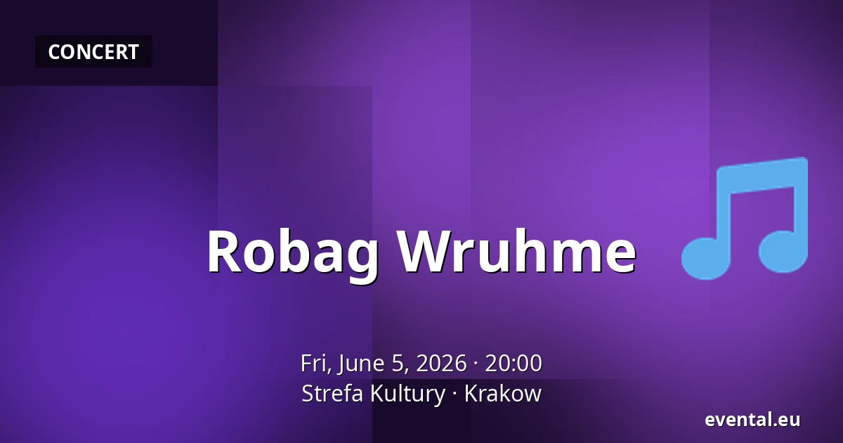 Robag Wruhme — Strefa Kultury, Krakow