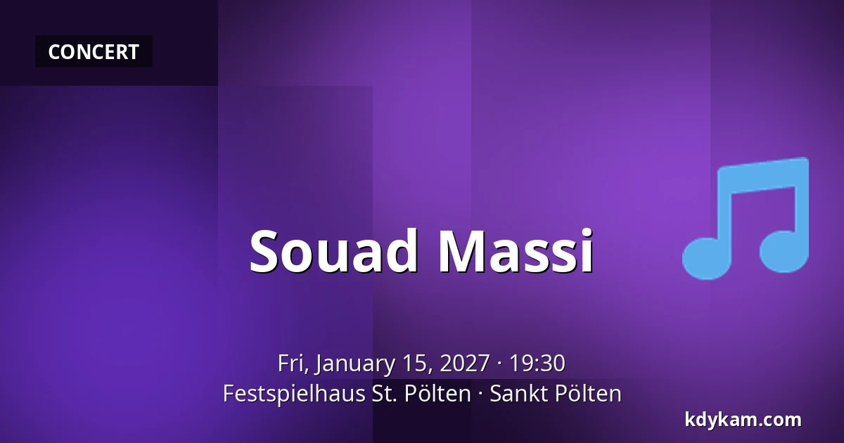 Souad Massi — Festspielhaus St. Pölten, Sankt Pölten