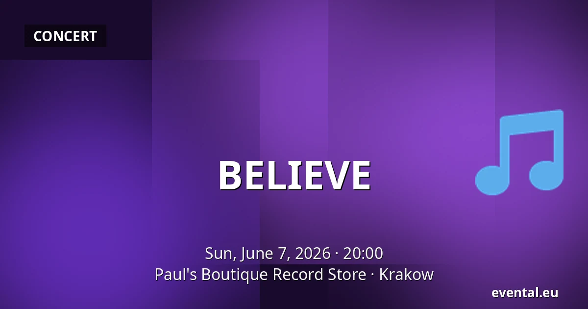 BELIEVE — Paul's Boutique Record Store, Krakow