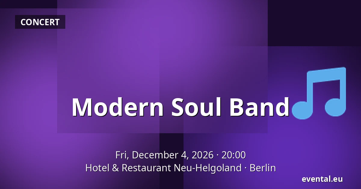 Modern Soul Band — Hotel & Restaurant Neu-Helgoland, Berlin