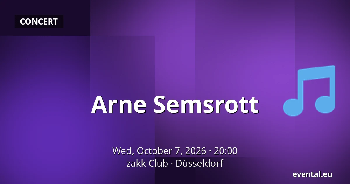 Arne Semsrott — zakk Club, Düsseldorf