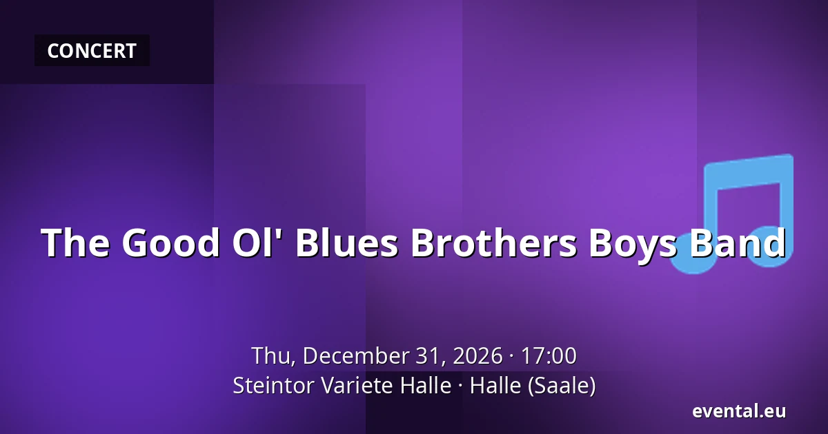 The Good Ol' Blues Brothers Boys Band — Steintor Variete Halle, Halle (Saale)