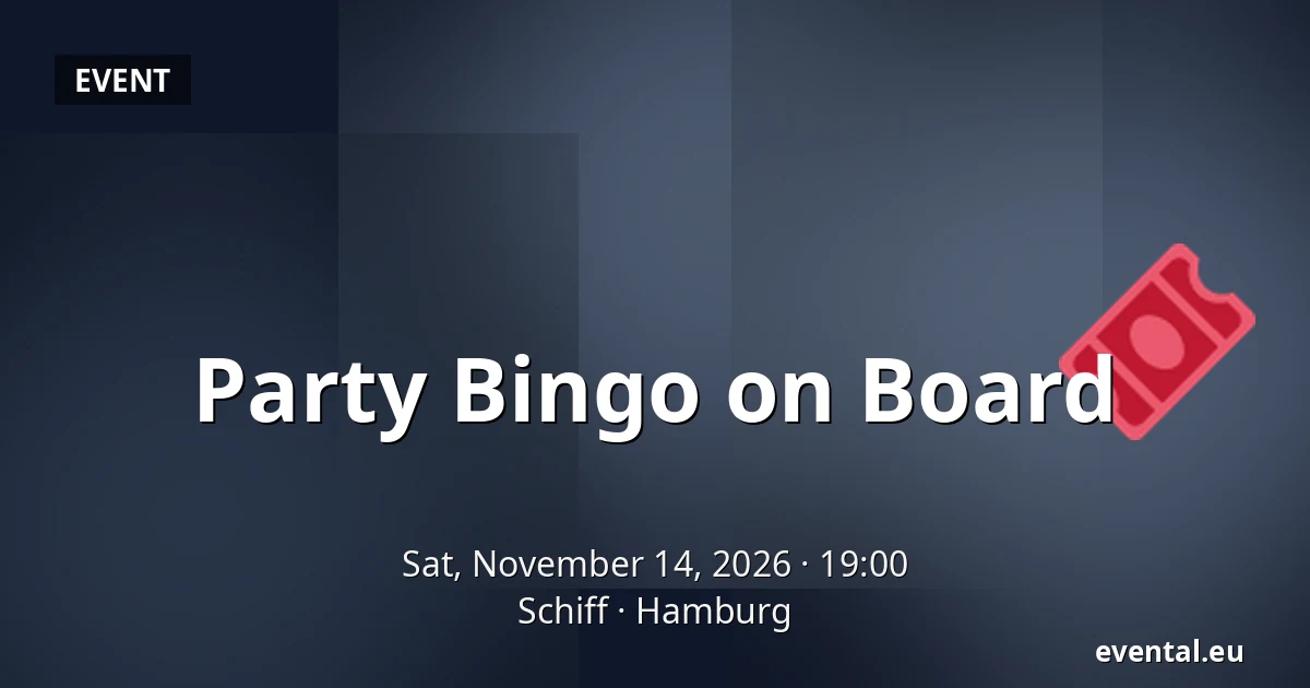 Party Bingo on Board — Schiff, Hamburg