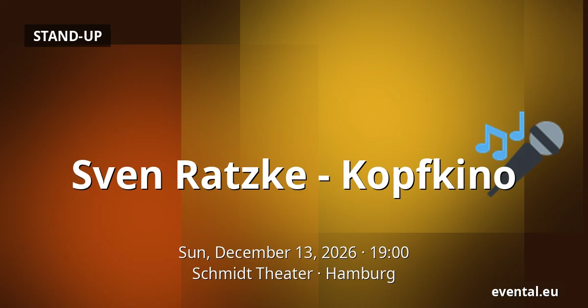 Sven Ratzke - Kopfkino — Schmidt Theater, Hamburg