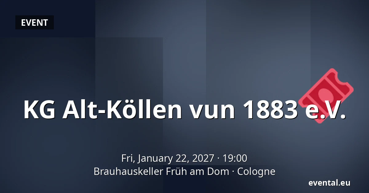KG Alt-Köllen vun 1883 e.V. — Brauhauskeller Früh am Dom, Cologne