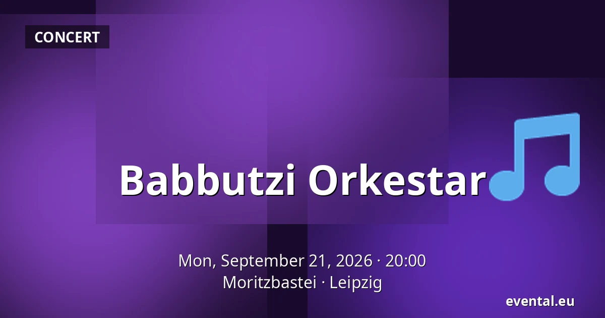 Babbutzi Orkestar — Moritzbastei, Leipzig