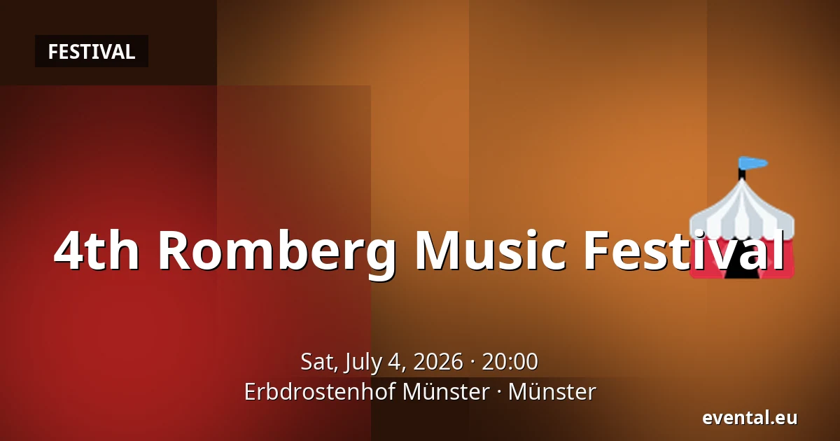 4th Romberg Music Festival — Erbdrostenhof Münster, Münster