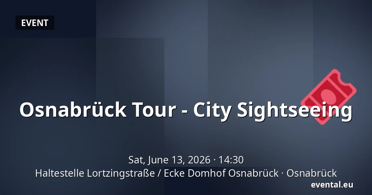 Osnabrück Tour - City Sightseeing — Haltestelle Lortzingstraße / Ecke Domhof Osnabrück, Osnabrück