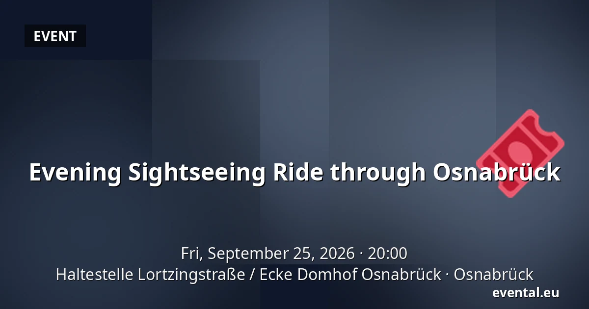 Evening Sightseeing Ride through Osnabrück — Haltestelle Lortzingstraße / Ecke Domhof Osnabrück, Osnabrück