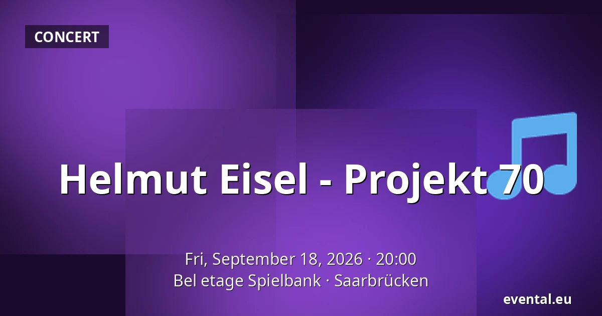 Helmut Eisel - Projekt 70 — Bel etage Spielbank, Saarbrücken