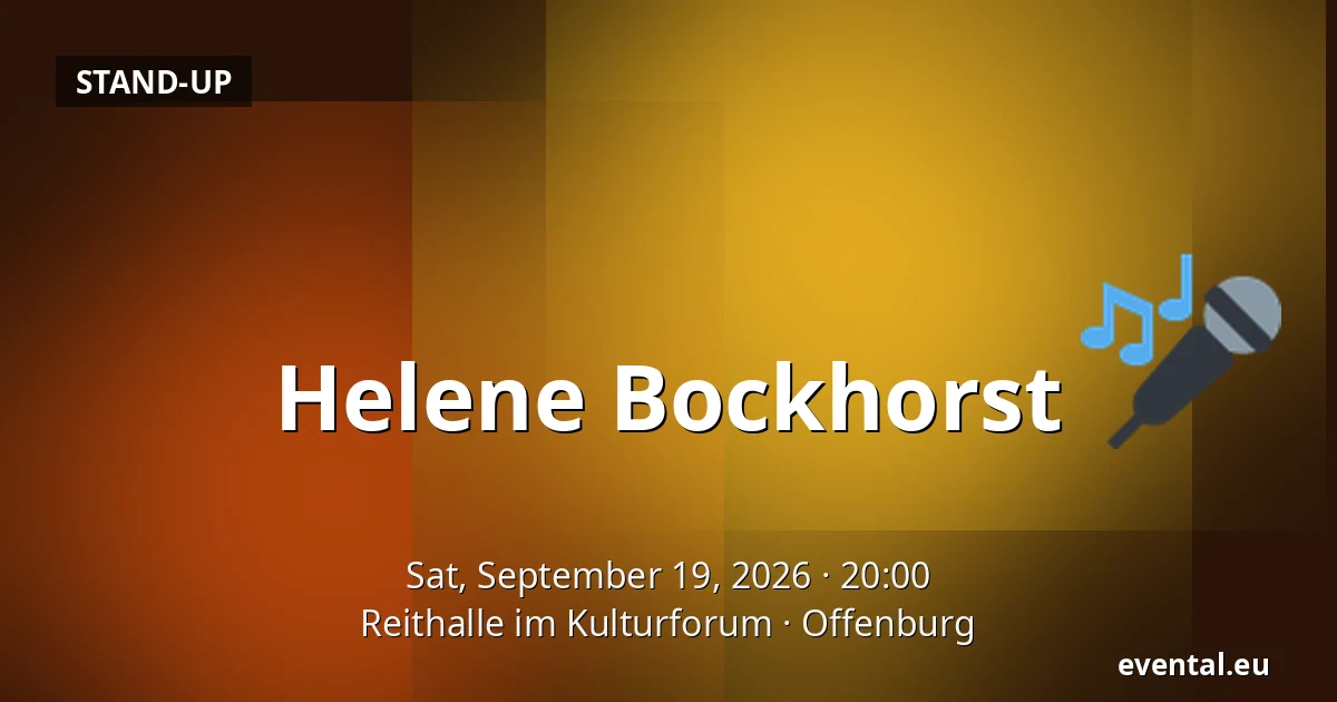 Helene Bockhorst — Reithalle im Kulturforum, Offenburg