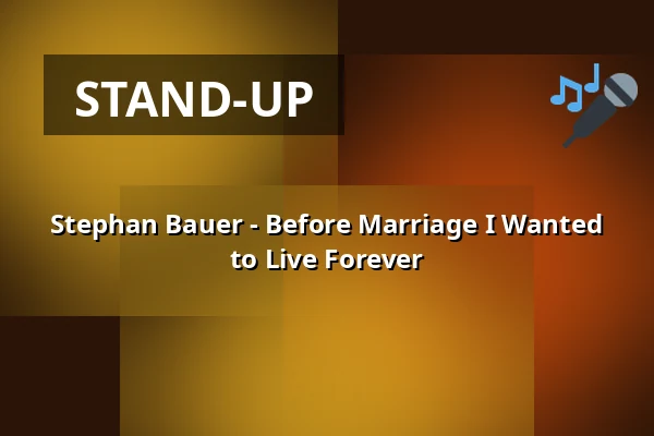 Stephan Bauer - Before Marriage I Wanted to Live Forever — Bahnhof Fischbach, Friedrichshafen