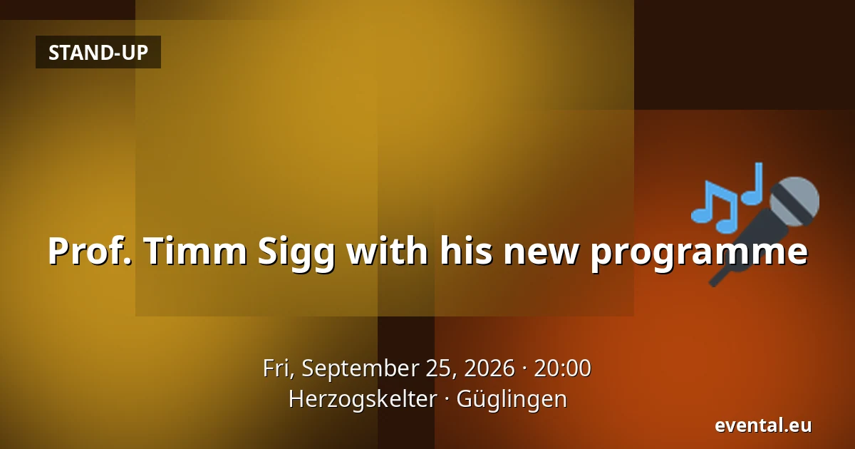 Prof. Timm Sigg with his new programme — Herzogskelter, Güglingen