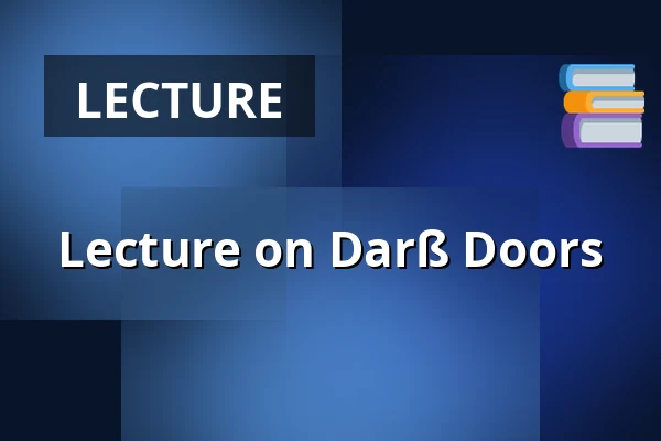 Lecture on Darß Doors — Kulturkaten, Ostseebad Prerow