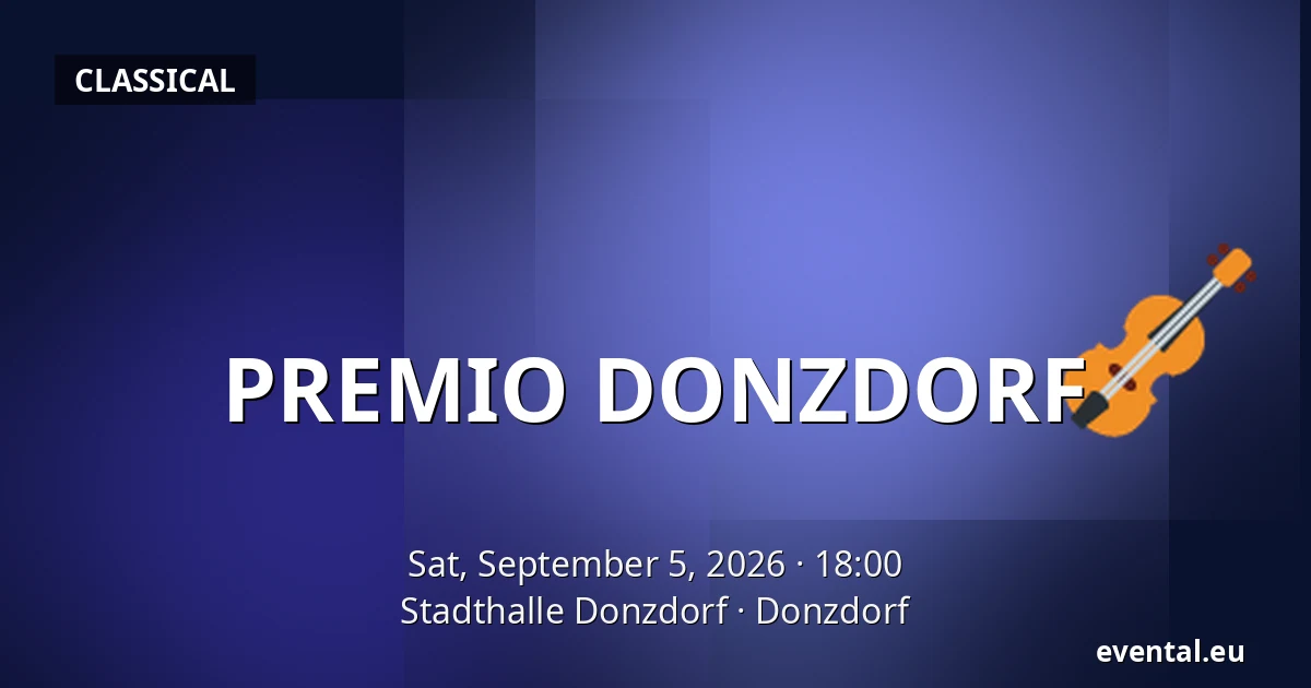 PREMIO DONZDORF — Stadthalle Donzdorf, Donzdorf