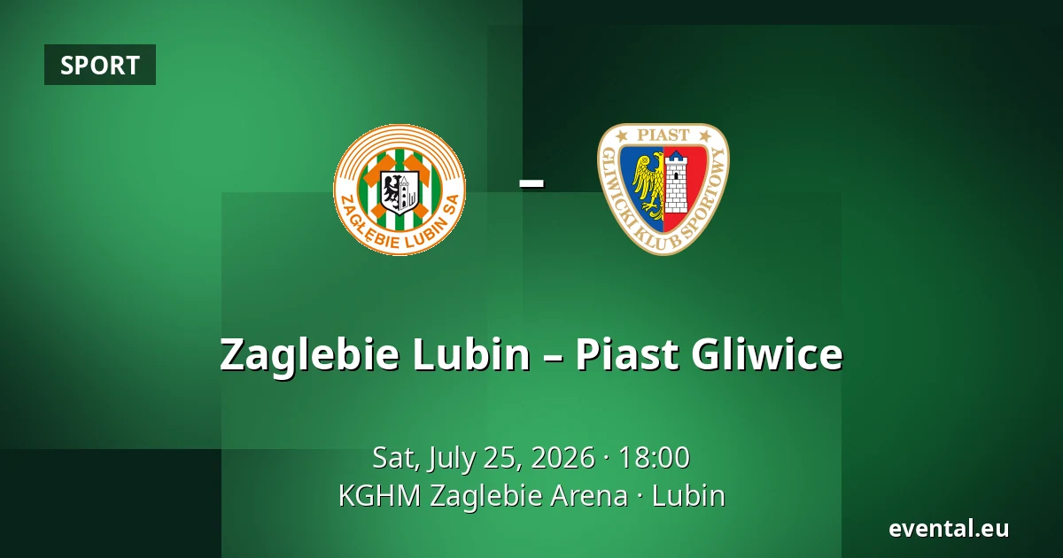 Zaglebie Lubin – Piast Gliwice — KGHM Zaglebie Arena, Lubin