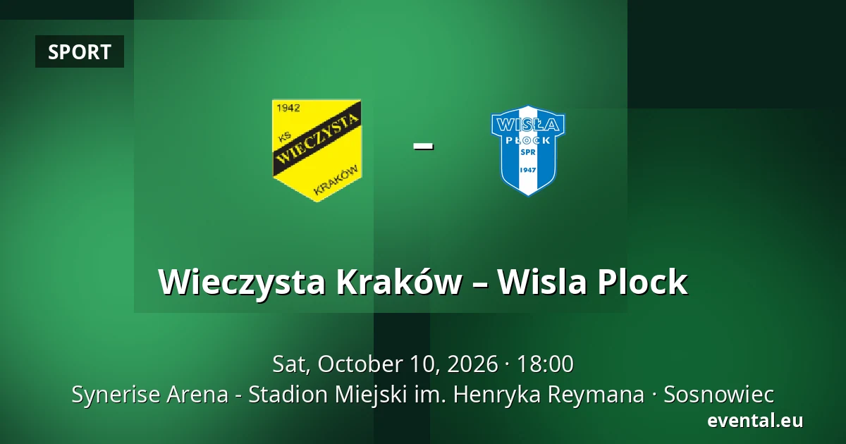 Wieczysta Kraków – Wisla Plock — Synerise Arena - Stadion Miejski im. Henryka Reymana, Sosnowiec