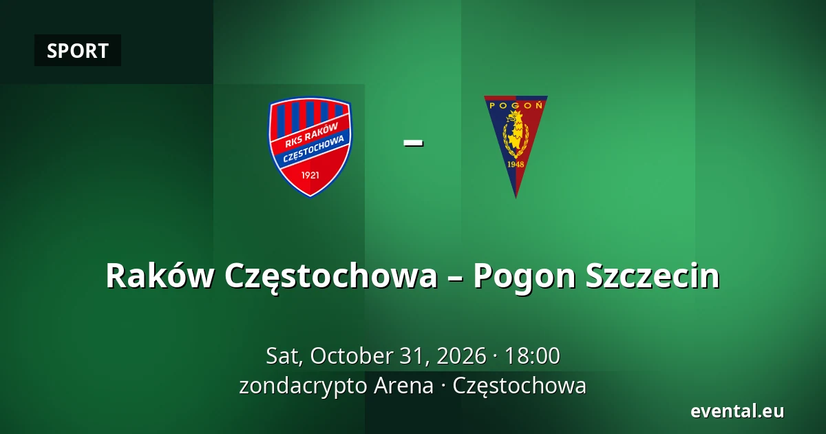 Raków Częstochowa – Pogon Szczecin — zondacrypto Arena, Częstochowa