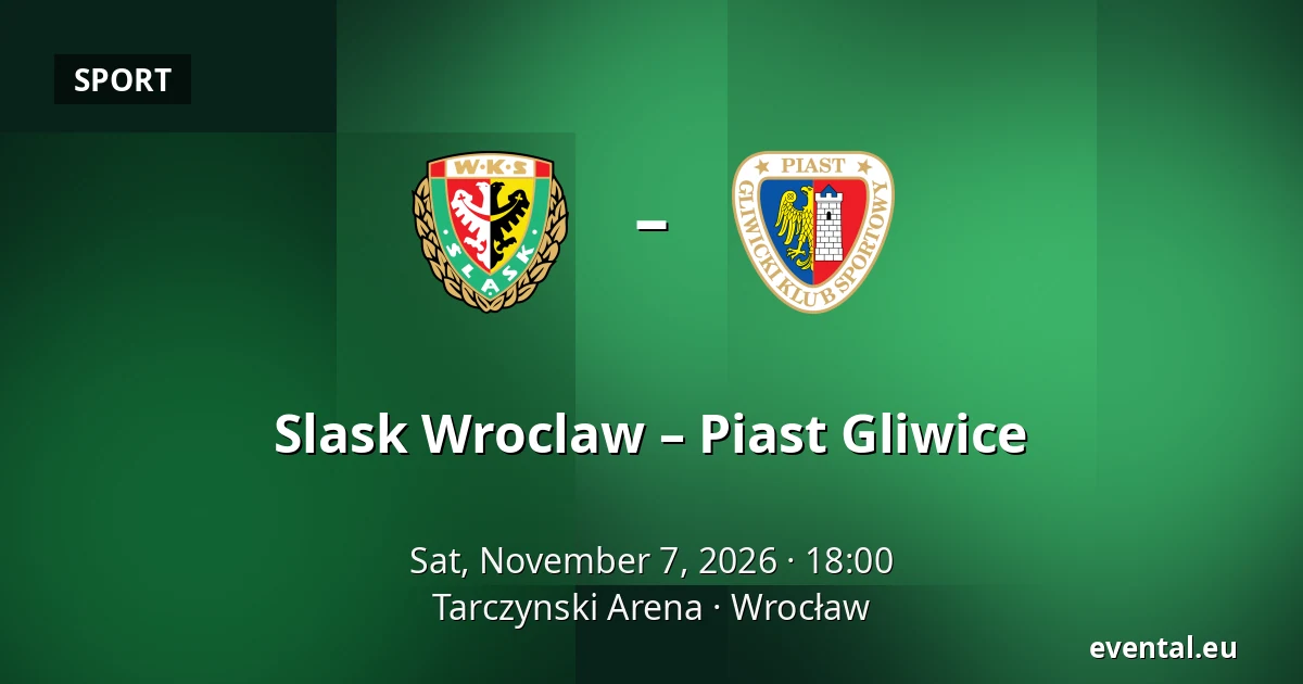 Slask Wroclaw – Piast Gliwice — Tarczynski Arena, Wrocław
