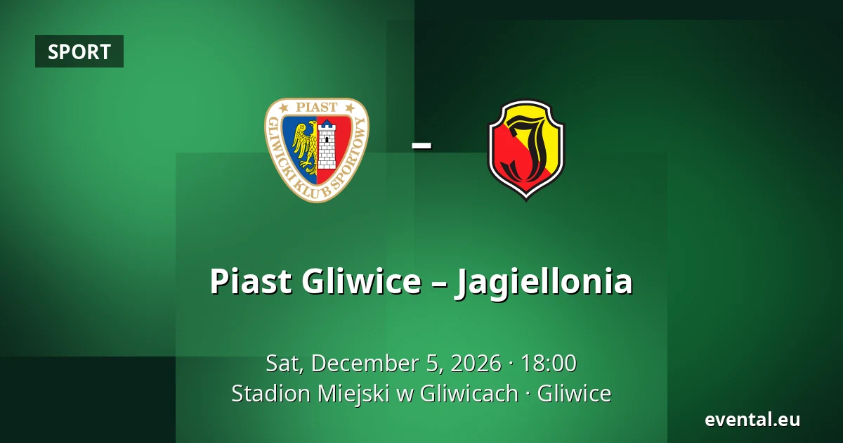 Piast Gliwice – Jagiellonia — Stadion Miejski w Gliwicach, Gliwice