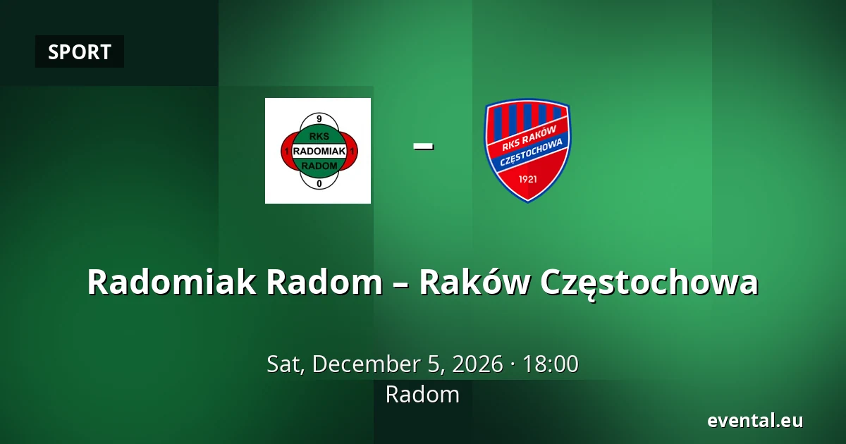 Radomiak Radom – Raków Częstochowa — Radom