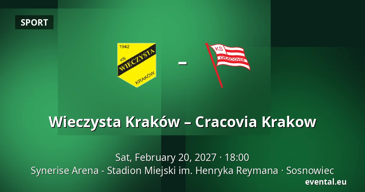 Wieczysta Kraków – Cracovia Krakow — Synerise Arena - Stadion Miejski im. Henryka Reymana, Sosnowiec
