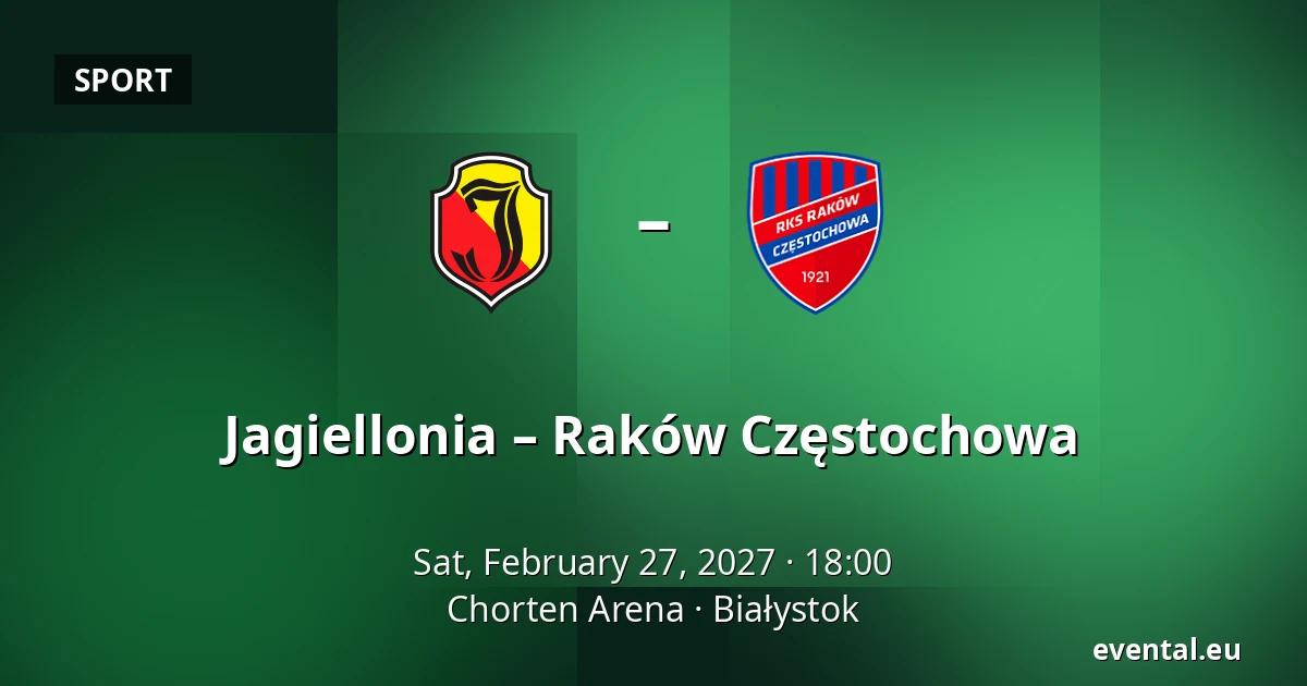 Jagiellonia – Raków Częstochowa — Chorten Arena, Białystok