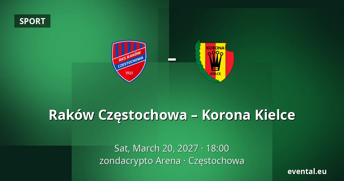 Raków Częstochowa – Korona Kielce — zondacrypto Arena, Częstochowa