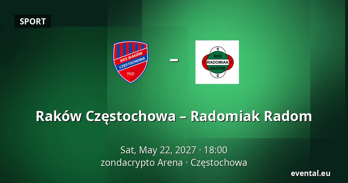 Raków Częstochowa – Radomiak Radom — zondacrypto Arena, Częstochowa