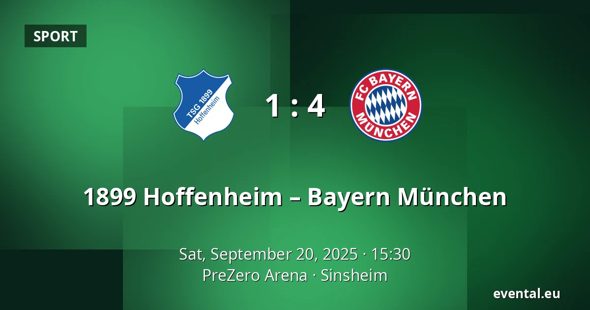 1899 Hoffenheim – Bayern München — PreZero Arena, Sinsheim