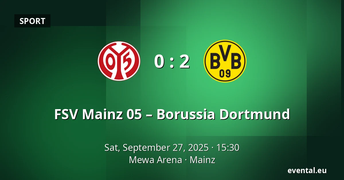 FSV Mainz 05 – Borussia Dortmund — Mewa Arena, Mainz