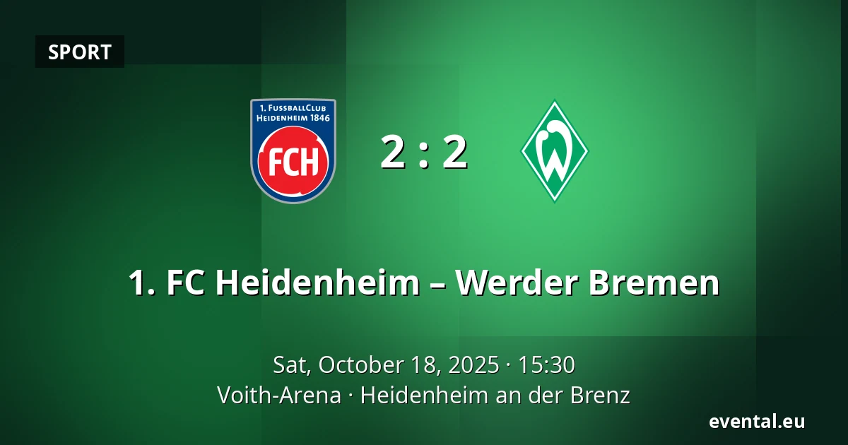 1. FC Heidenheim – Werder Bremen — Voith-Arena, Heidenheim an der Brenz