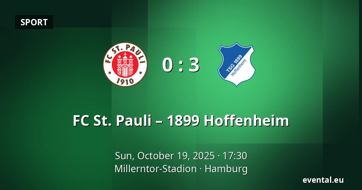 FC St. Pauli – 1899 Hoffenheim — Millerntor-Stadion, Hamburg