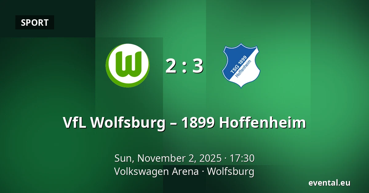 VfL Wolfsburg – 1899 Hoffenheim — Volkswagen Arena, Wolfsburg