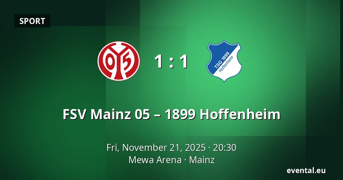 FSV Mainz 05 – 1899 Hoffenheim — Mewa Arena, Mainz