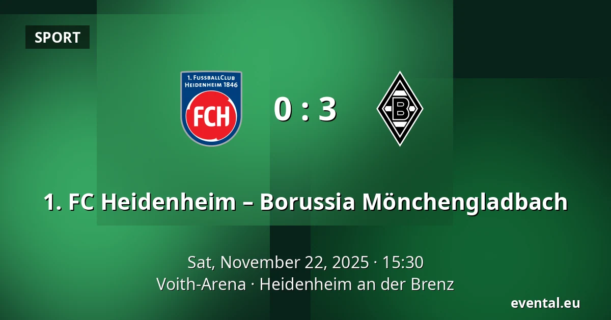 1. FC Heidenheim – Borussia Mönchengladbach — Voith-Arena, Heidenheim an der Brenz