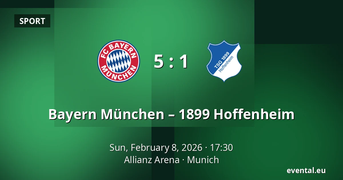 Bayern München – 1899 Hoffenheim — Allianz Arena, Munich