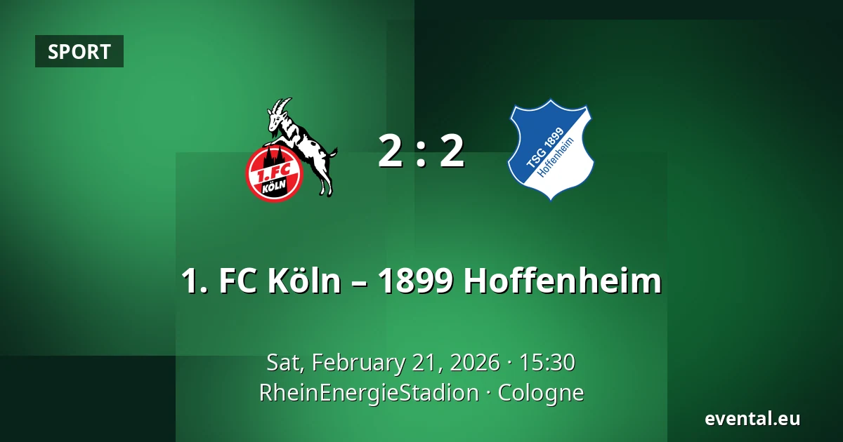 1. FC Köln – 1899 Hoffenheim — RheinEnergieStadion, Cologne