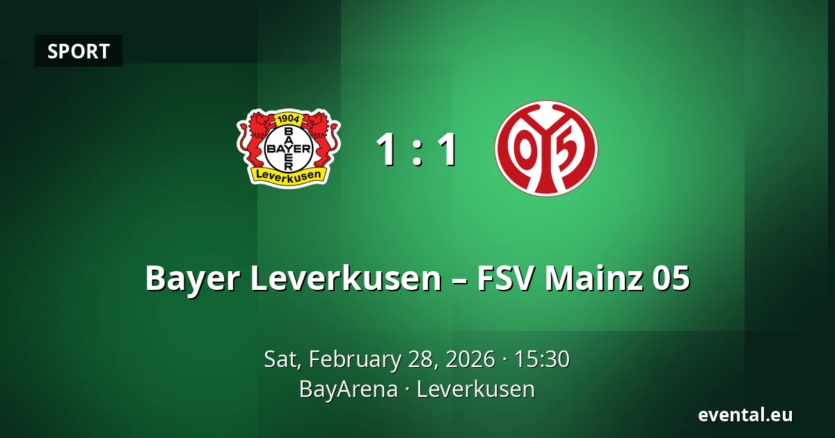 Bayer Leverkusen – FSV Mainz 05 — BayArena, Leverkusen