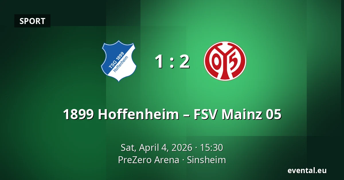 1899 Hoffenheim – FSV Mainz 05 — PreZero Arena, Sinsheim