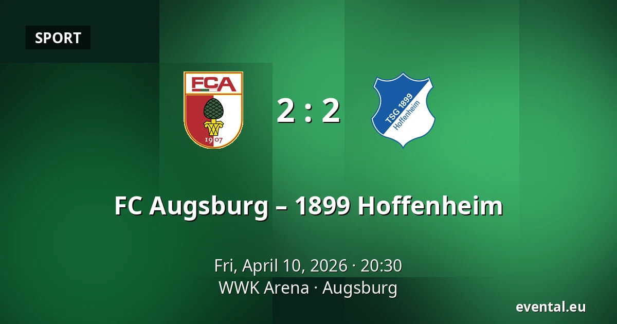 FC Augsburg – 1899 Hoffenheim — WWK Arena, Augsburg
