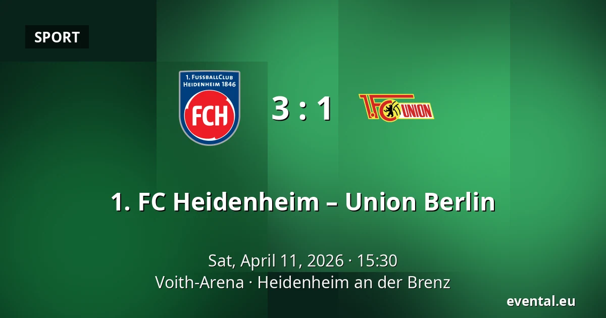 1. FC Heidenheim – Union Berlin — Voith-Arena, Heidenheim an der Brenz