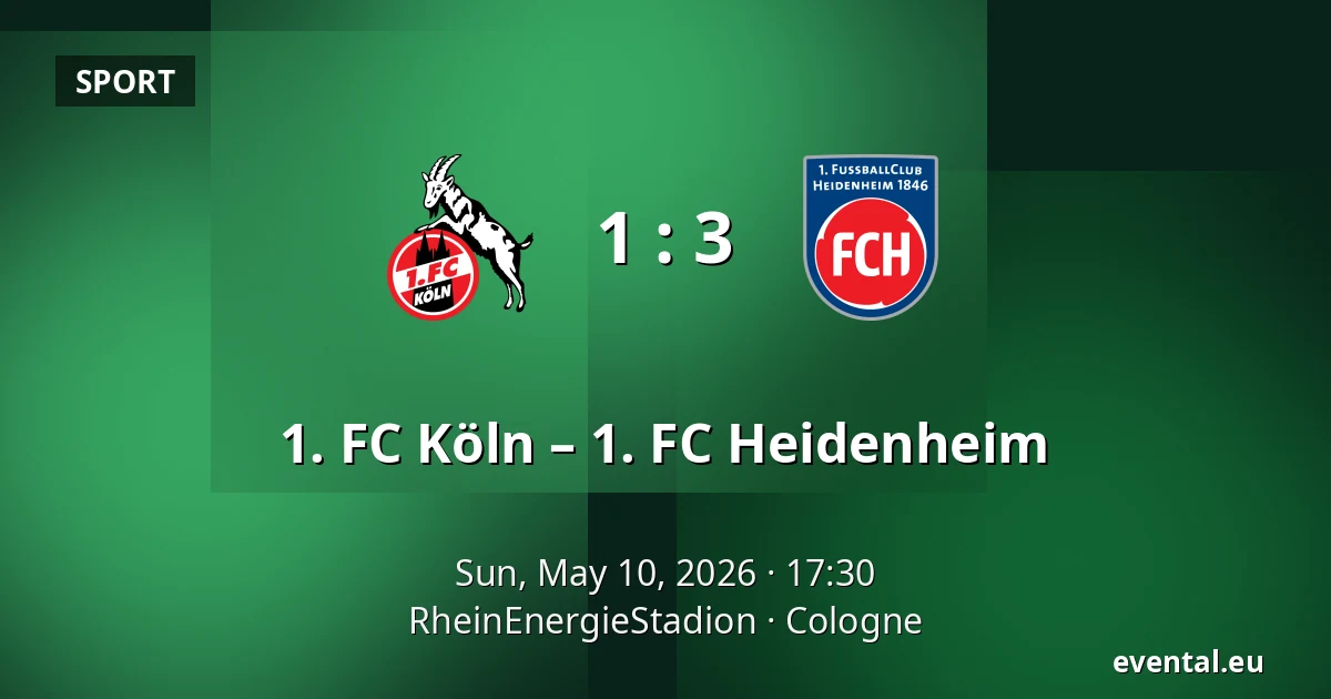 1. FC Köln – 1. FC Heidenheim — RheinEnergieStadion, Cologne