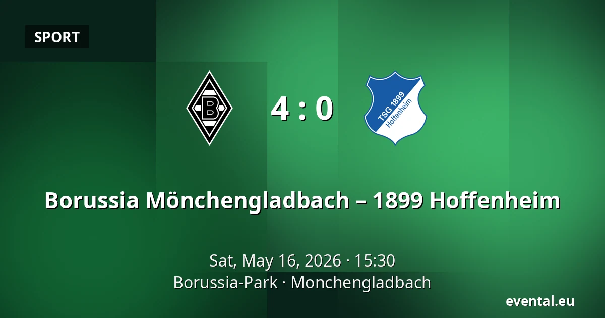 Borussia Mönchengladbach – 1899 Hoffenheim — Borussia-Park, Monchengladbach